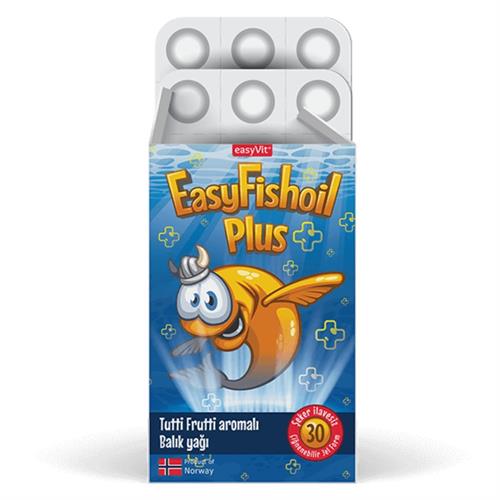 EasyFishoil Plus Balık Yağı 30 Çiğnenebilir Jel Tablet