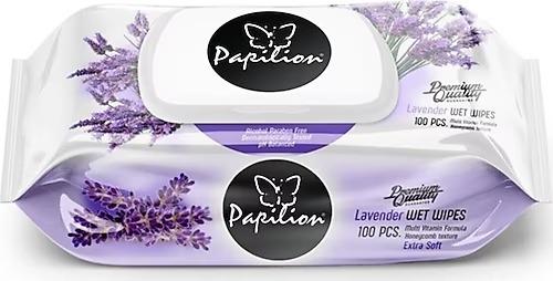 Papilion Lavanta Kokulu 100 Yaprak Islak Mendil