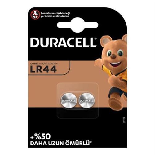 Duracell Alkalin LR44 2'li Düğme Pil
