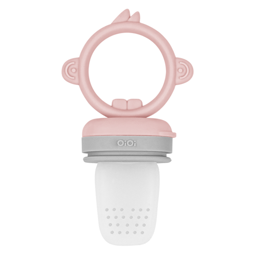 Oioi Silikon Püre Sebze Ve Meyve Emziği 6+ Ay Pinky Pink - Powder Grey