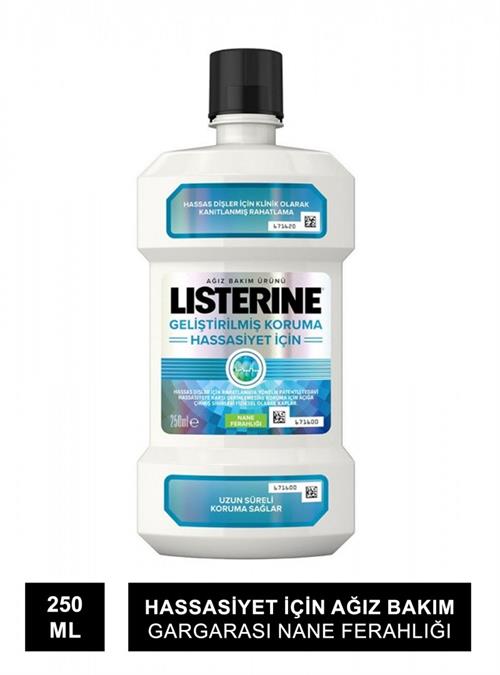 Listerine Sensitive Hassasiyet İçin Geliştirilmiş Koruma Gargara 250 ml