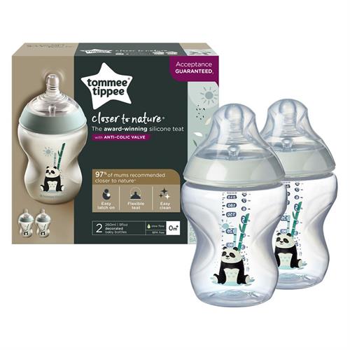 Tommee Tippee PP Closer to Natura 2 li Biberon 260 ml Panda Desenli