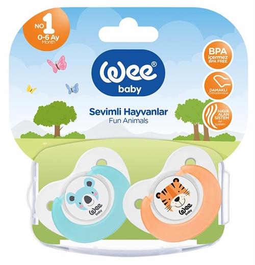 Wee Baby Sevimli Hayvanlar Damaklı 0-6 Ay 2'li Emzik