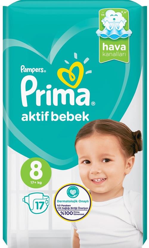 Prima Aktif 8 Numara XXX Large 17'li Bebek Bezi