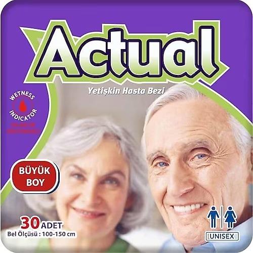 Actual Büyük Boy (L) Hasta Bezi 30'lu