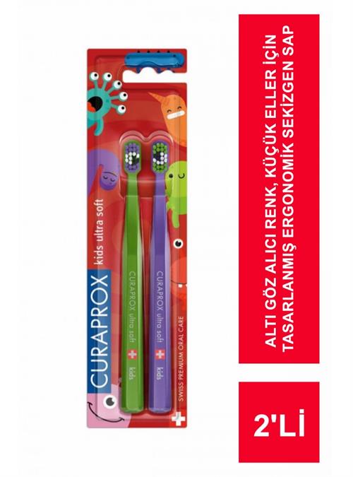 Curaprox Kids Bakteria Kids Limited Edition Ultra Soft 2'li Diş Fırçası