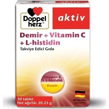 Doppelherz Aktiv Demir + Vitamin C + L-histidin 30 Tablet