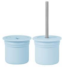 Oioi Ham + Hüp Pipetli Bardak - Mineral Blue / Powder