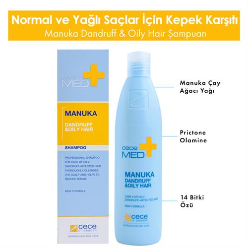 Cecemed Dandruff Oily Manuka Yağlı Saçlar Kepek Önleyici 300 ml Şampuan