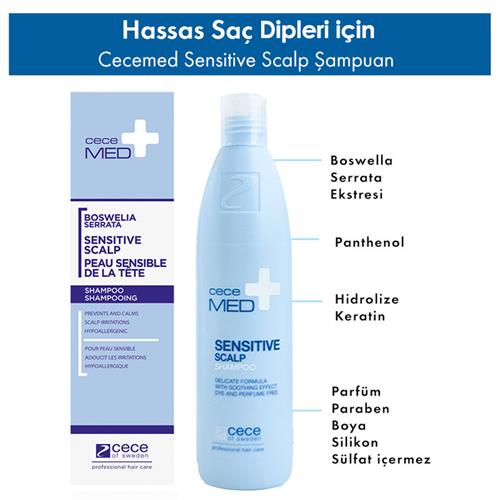 Cecemed Sensitive Scalp Shampoo Hassas Saç Derisi 300 ml Şampuan
