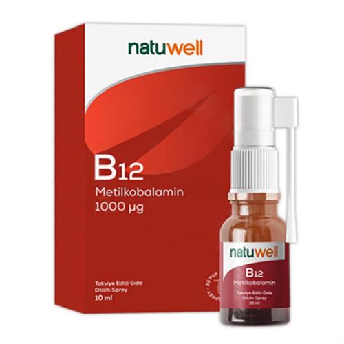 Natuwell B12 Metilkobalamin Sprey 1000 mcg 10 ml