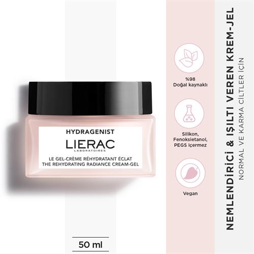 Lierac Hydragenist The Rehdyrating Radiance Nemlendirici, Işıltı Veren, Yaşlanma Karşıtı Krem Jel 50ml