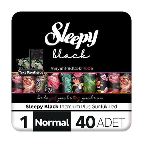 Sleepy Günlük Ped Black Süper Eko Normal 40'lı