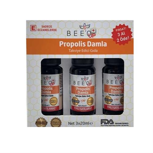 Bee'o Up %30 Propolis Damla 20 ml 3'lü