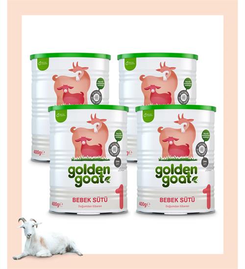 Golden Goat 1 Keçi Sütlü Bebek Sütü 400 gr 4 Adet