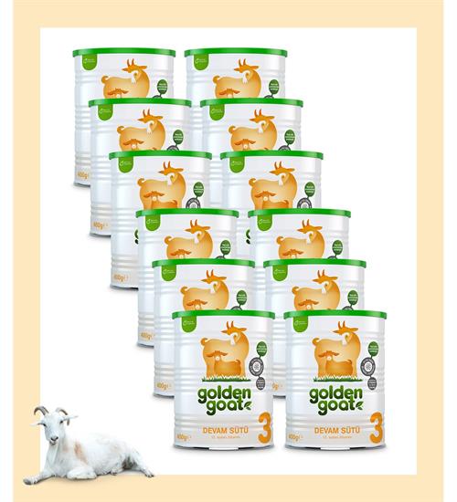 Golden Goat 3 Keçi Sütlü Devam Sütü 400 gr 12 Adet