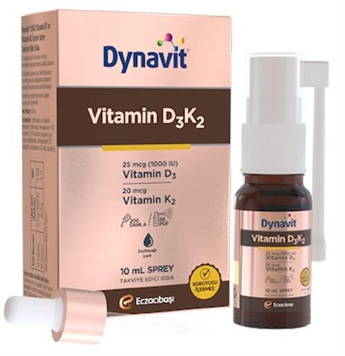 Dynavit Vitamin D3K2 Sprey 10 ml