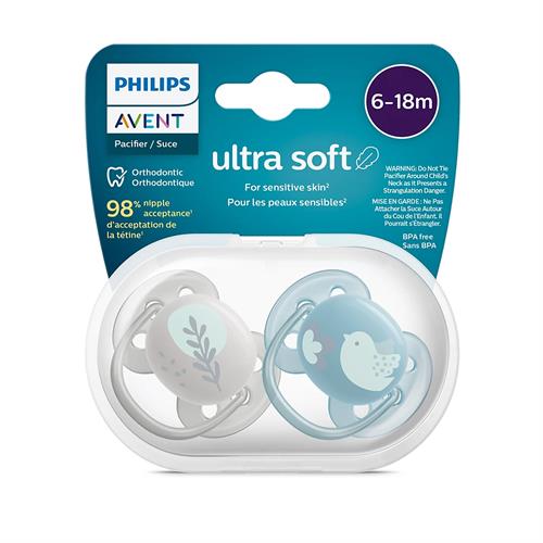 Philips Avent SCF091/15 Ultra Soft 6-18 Ay 2'li Erkek Emzik