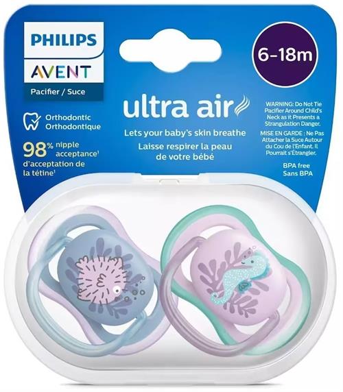 Philips Avent SCF085/61 Ultra Air 6-18 Ay 2'li Kız Emzik