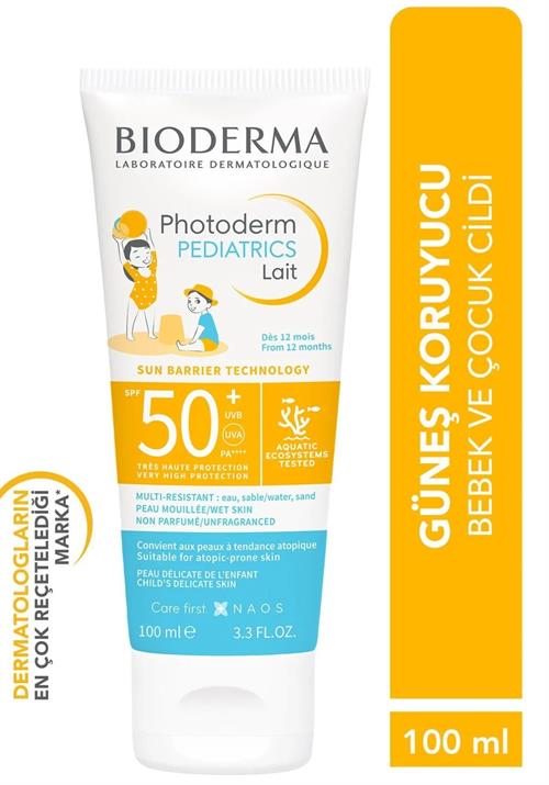 Bioderma Photoderm Pediatrics Lait 100 ml 50 Faktör Bebek ve Çocuk Güneş Kremi