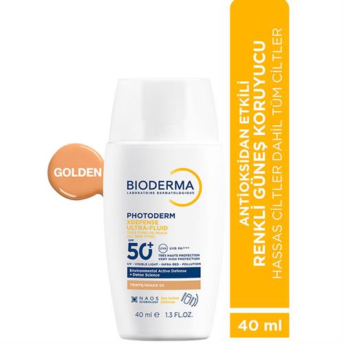 Bioderma Photoderm XDefense Ultra Fluid Golden 40 ml 50 Faktör Renkli Güneş Kremi