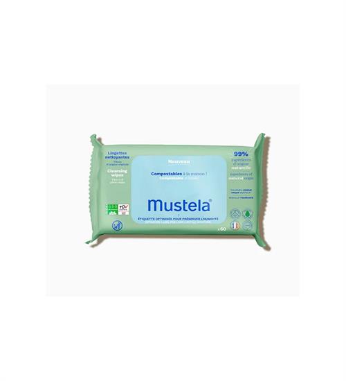 Mustela Kompost Edilebilir 60 Yaprak Islak Mendil