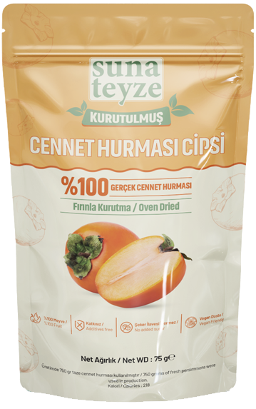 Cennet Hurması Kuru Meyve Cipsi - Fırında Kurutulmuş Oven Dried Çıtır Trabzon Hurması