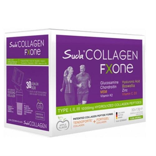 Suda Collagen Fxone Takviye Edici Gıda Elma Aromalı 30 x 13 gr - Toz Saşe