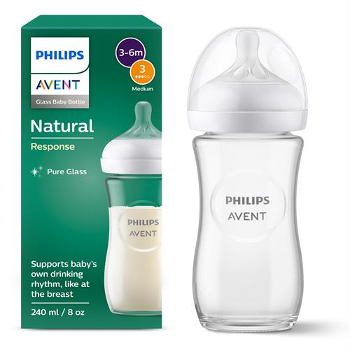 Philips Avent SCY933/01 Natural Response 240 ml Cam Biberon
