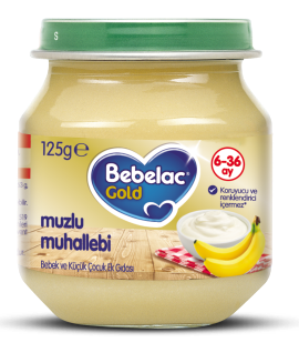 Bebelac Kavanoz Maması Muzlu Muhallebi 125 G