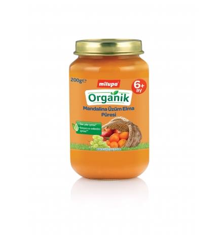 Milupa Organik Kavanoz Maması Mandalina Üzüm Elma 200 gr