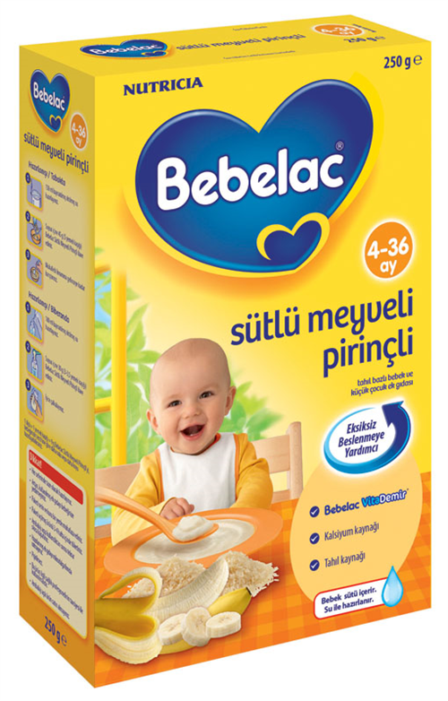 Bebelac Sütlü Meyveli Pirinçli 250 gr Bebek Maması
