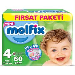 Molfix 4 Numara Maxi 60'lı Ekonomik Paket Bebek Bezi
