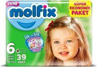 Molfix Bebek Bezi 6 Beden Ekstra Large Dev Ekonomik Paket 39 adet
