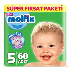 Molfix 3D 5 Beden Junior 60 Adet Bebek Bezi