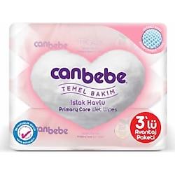 Canbebe Temel Bakım 56 Yaprak 3'lü Paket Islak Mendil