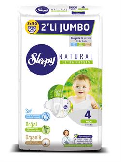 Sleepy  2'li Jumbo Çocuk Bezi Maxi (No:4) 60 Adet
