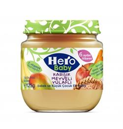 Hero Baby Yulaflı Karışık Meyveli 125 gr Kavanoz Maması