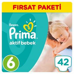 Prima Aktif Bebek 6 Beden Extra Large 42 Adet Bebek Bezi