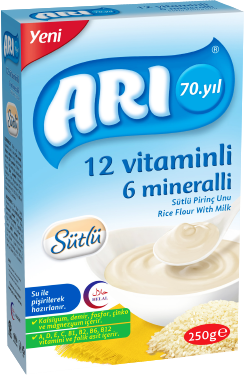 Arı Mama 12 Vitaminli 6 Mineralli 250 gr Sütlü Pirinç Unu
