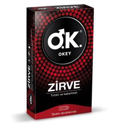 Okey Zirve Prezervatif 10 Adet Tırtıklı ve Kabartmalı Yeni Paket