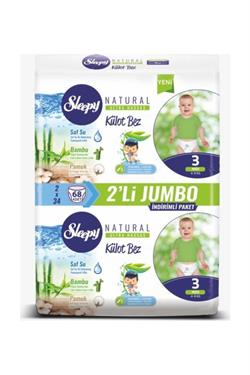 Sleepy Natural 3 Numara Midi Jumbo 68'li Külot Bez