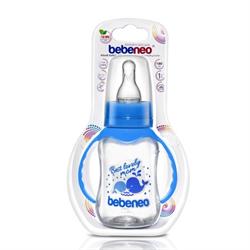 Bebeneo Kulplu Cam Biberon 120 Ml Mavi