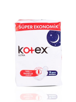 Kotex Ultra Kanatlı Gece 18 Adet
