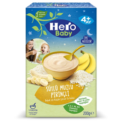 Hero Baby Gece Sütlü Muzlu Pirinçli 200 gr Kaşık Maması
