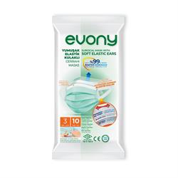 Evony 3 Katlı Cerrahi Maske 10'lu