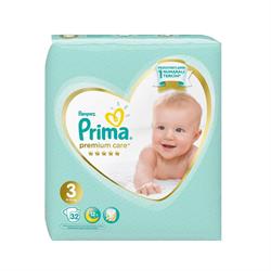 Prima Premium Care 3 Numara Midi 32'li Bebek Bezi