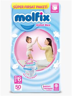 Molfix 6 Numara Extra Large 50'li Süper Fırsat Paketi Külot Bez