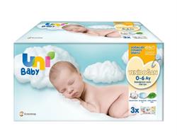Uni Baby Yenidoğan 40 Yaprak 3'lü Paket Islak Mendil