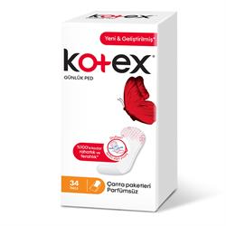Kotex Lightdays İnce Parfümsüz 34'lü Günlük Ped
